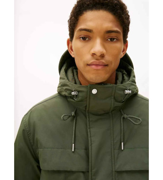 Tommy Jeans Vid parkas med grn vattenavvisande yta