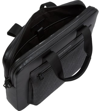 Tommy Hilfiger Schwarze Aktentasche mit Monogramm