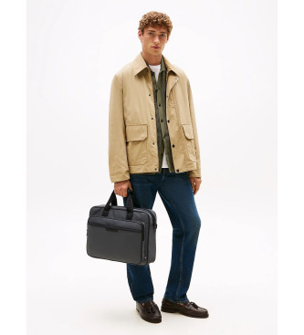 Tommy Hilfiger Aktentasche mit schwarzem Metallic-Logo