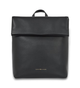 Tommy Hilfiger Zaino con patta e logo metallico nero