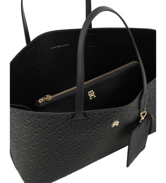 Tommy Hilfiger Saco Tote Mono preto