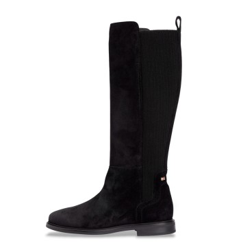 Tommy Hilfiger Stivali in pelle scamosciata nera