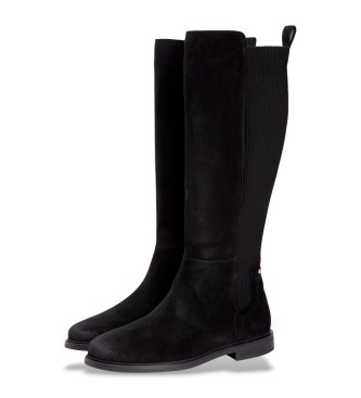 Tommy Hilfiger Stivali in pelle scamosciata nera