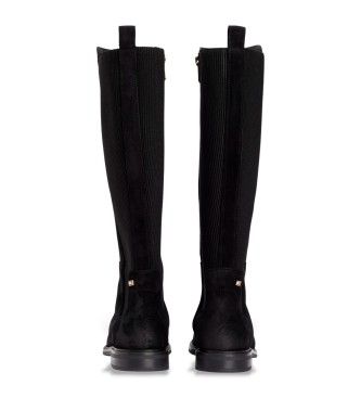 Tommy Hilfiger Stivali in pelle scamosciata nera