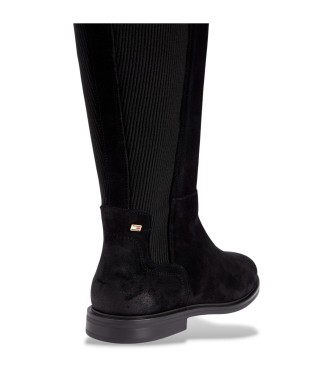 Tommy Hilfiger Stivali in pelle scamosciata nera