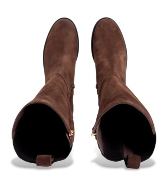 Tommy Hilfiger Brown Suede Leather Boots