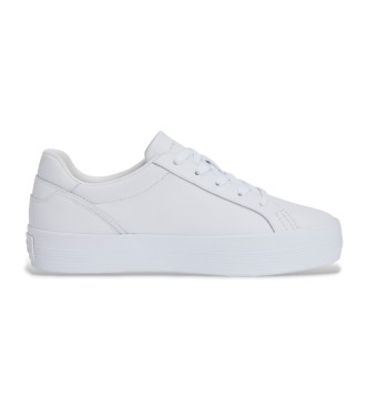 Tommy Hilfiger Sneakers in pelle con plateau bianco