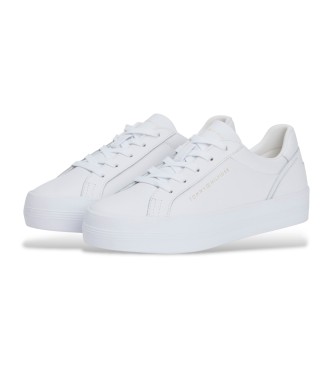 Tommy Hilfiger Sneakers in pelle con plateau bianco