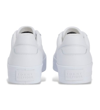 Tommy Hilfiger Sneakers in pelle con plateau bianco