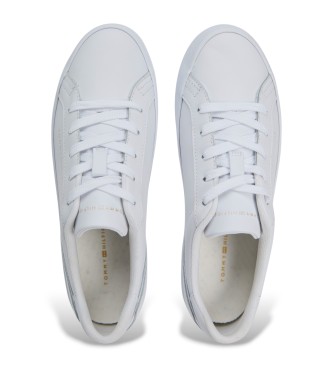 Tommy Hilfiger Sneakers in pelle con plateau bianco
