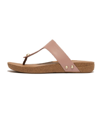 Fitflop iQushion beige leren sandalen 