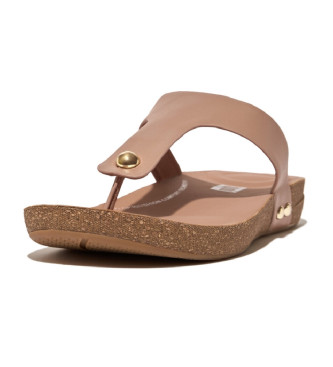 Fitflop iQushion beige leren sandalen 