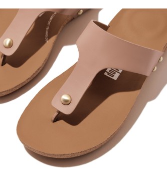 Fitflop iQushion beige leren sandalen 