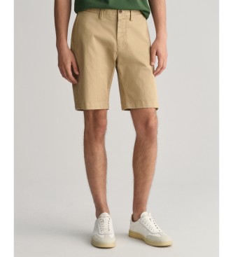 Gant Slim Fit beige twill shorts