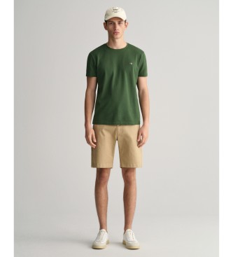 Gant Slim Fit beige twill shorts