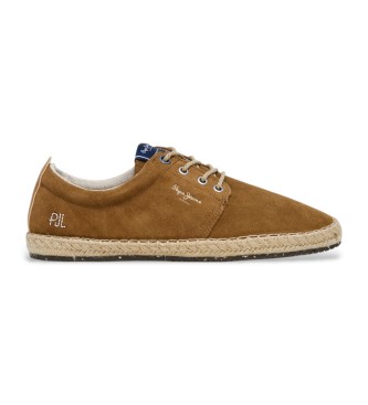 Pepe Jeans Scarpe blucher in pelle marrone Tourist West