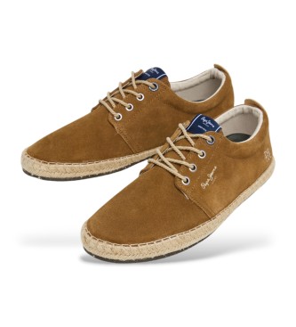 Pepe Jeans Scarpe blucher in pelle marrone Tourist West