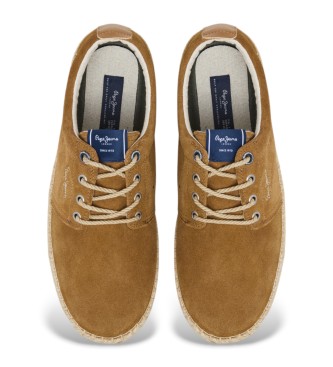 Pepe Jeans Scarpe blucher in pelle marrone Tourist West
