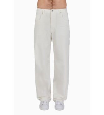Armani Exchange White baggy jeans