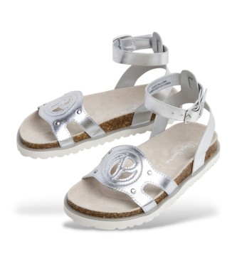 Pepe Jeans Sandlias Berlin Stars  plateado