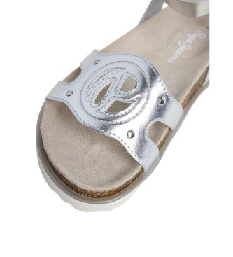 Pepe Jeans Sandlias Berlin Stars  plateado
