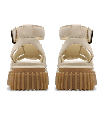 Clarks Sandali Evamar Sun in pelle bianco crema