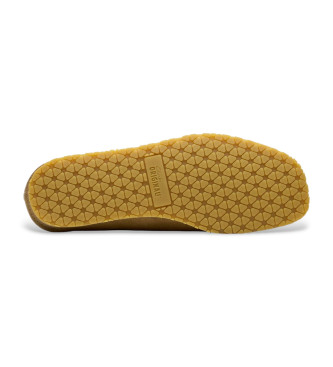 Clarks Scarpe Godney Lace in pelle beige
