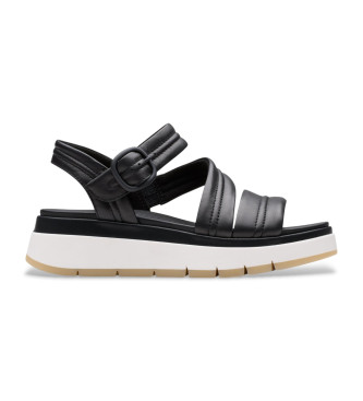 Clarks Sandali in pelle nera Tuscan Strap