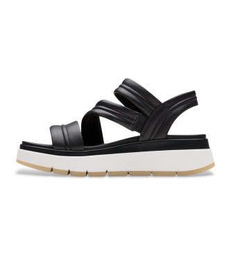 Clarks Sandali in pelle nera Tuscan Strap