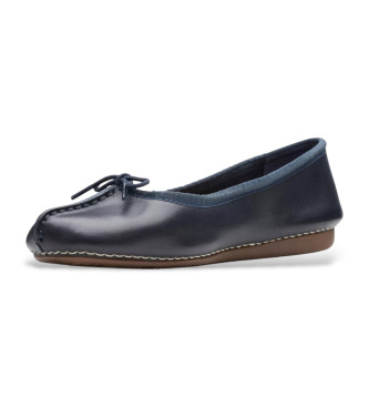 Clarks Sabrinas em pele azul-marinho Freckle Ice