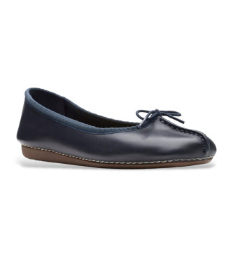 Clarks Sabrinas em pele azul-marinho Freckle Ice