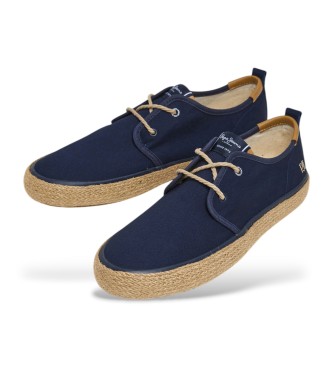 Pepe Jeans Zapatillas de piel Port Tourists marino