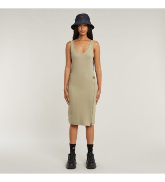 G-Star Asymmetrisk kjole med taupe-lynls