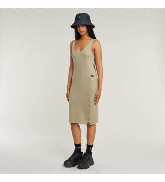 G-Star Asymmetrisk kjole med taupe-lynls