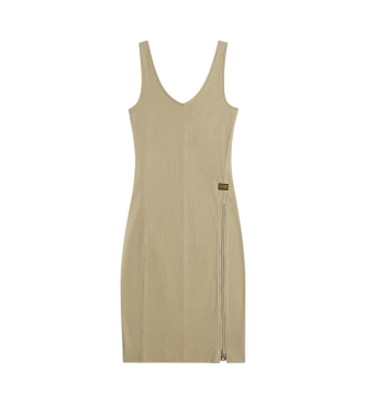 G-Star Asymmetrisk kjole med taupe-lynls