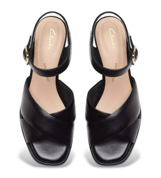Clarks Ritzy75 Rae sapatos de couro preto