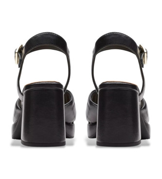 Clarks Ritzy75 Rae sapatos de couro preto
