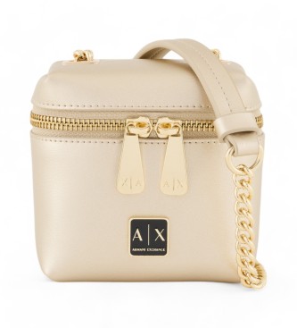 Armani Exchange Goldene Mini-Handtasche