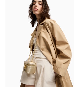 Armani Exchange Goldene Mini-Handtasche
