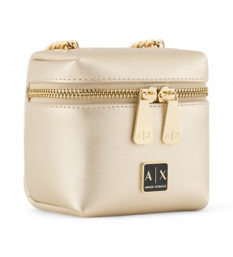 Armani Exchange Goldene Mini-Handtasche