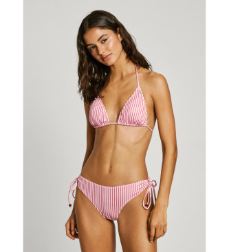 Pepe Jeans Bikini top in lightweight stretch fabric pink