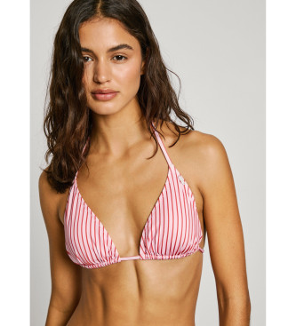 Pepe Jeans Bikini top in lightweight stretch fabric pink