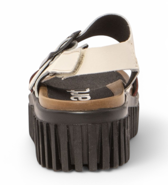 Art 1578 Sandali Brighton in pelle bordeaux e beige