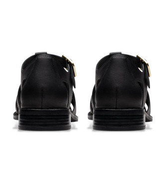 Clarks Sandales en cuir Hana Sun noir