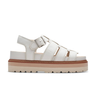 Clarks Sandali Orianna Twist in pelle bianca