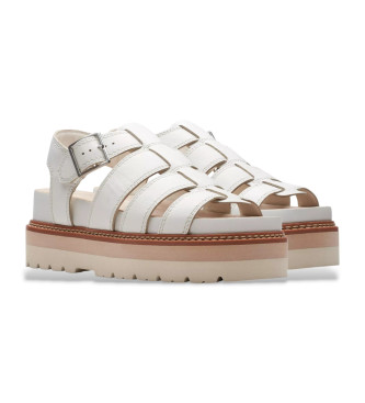 Clarks Sandali Orianna Twist in pelle bianca
