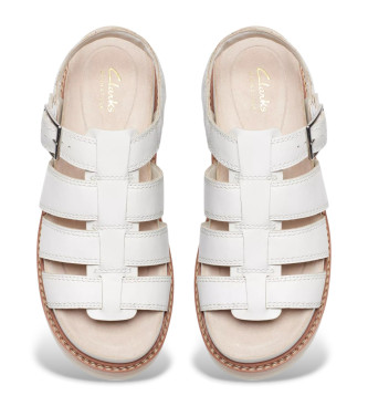 Clarks Sandali Orianna Twist in pelle bianca