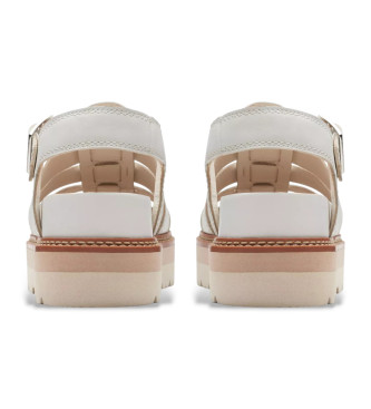 Clarks Sandali Orianna Twist in pelle bianca