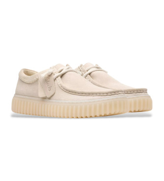 Clarks Scarpe Torhill Lo in pelle bianca