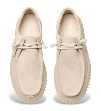 Clarks Scarpe Torhill Lo in pelle bianca